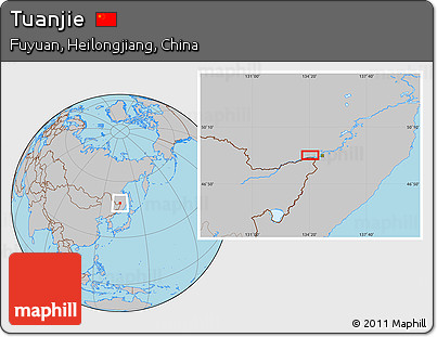 Gray Location Map of Tuanjie