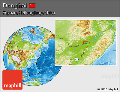 Physical Location Map of Donghai