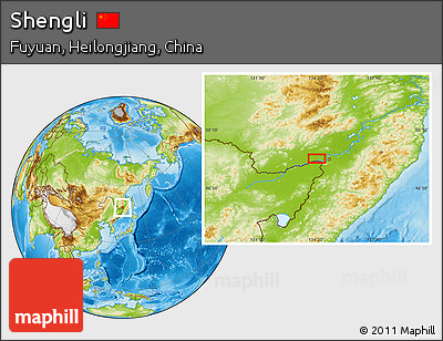 Physical Location Map of Shengli