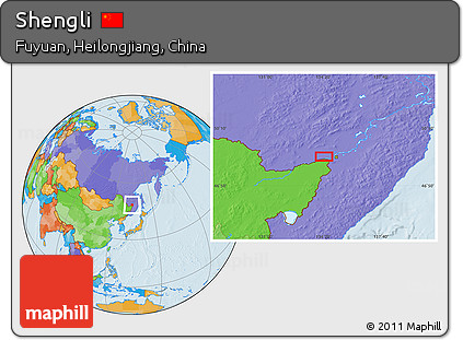 Political Location Map of Shengli