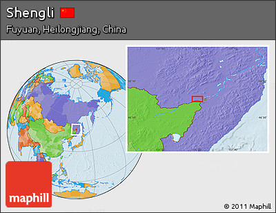 Political Location Map of Shengli