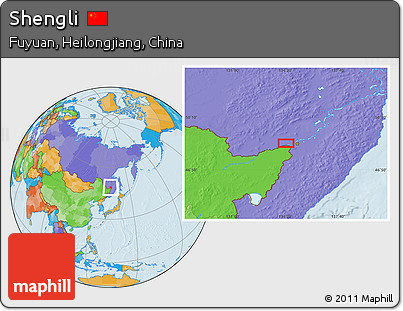 Political Location Map of Shengli