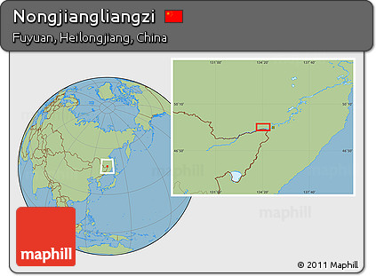 Savanna Style Location Map of Nongjiangliangzi