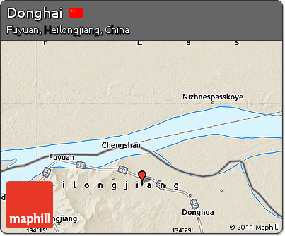 Shaded Relief Map of Donghai