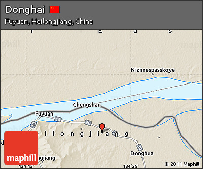 Shaded Relief Map of Donghai