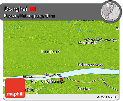 Physical Panoramic Map of Donghai