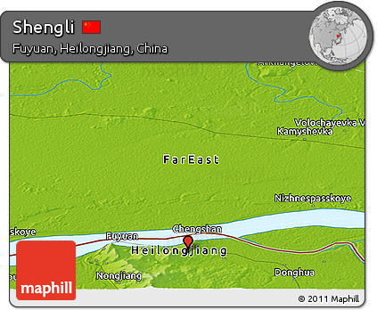 Physical Panoramic Map of Shengli