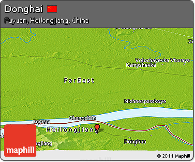 Physical Panoramic Map of Donghai