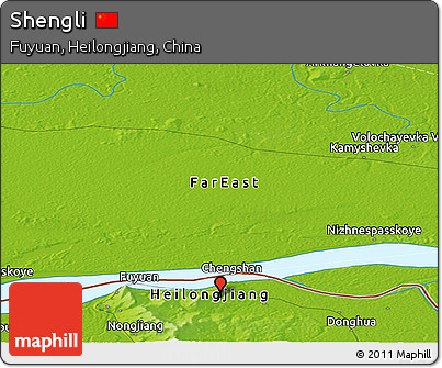 Physical Panoramic Map of Shengli