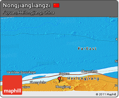 Political Panoramic Map of Nongjiangliangzi