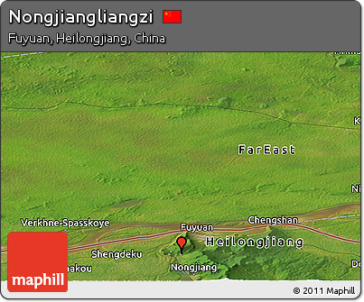 Satellite Panoramic Map of Nongjiangliangzi