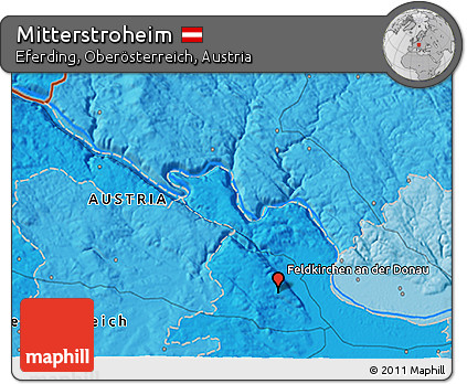 Political 3D Map of Mitterstroheim