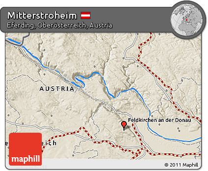 Shaded Relief 3D Map of Mitterstroheim