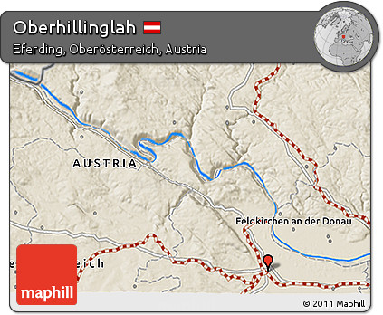 Shaded Relief 3D Map of Oberhillinglah