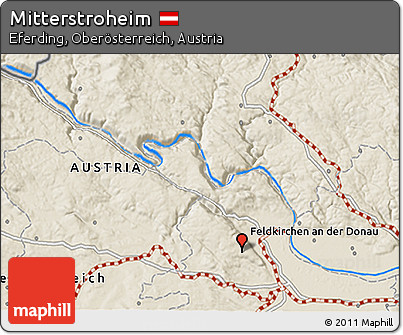 Shaded Relief 3D Map of Mitterstroheim