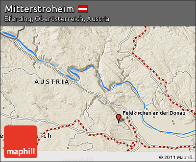 Shaded Relief 3D Map of Mitterstroheim