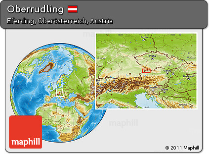 Physical Location Map of Oberrudling