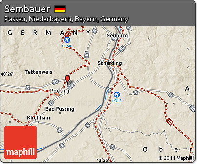 Shaded Relief Map of Sembauer