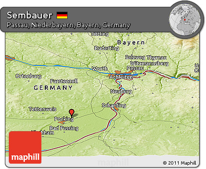 Physical Panoramic Map of Sembauer