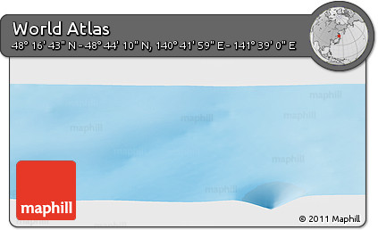 Physical Panoramic Map of the Area around 48° 30' 27" N, 141° 10' 30" E