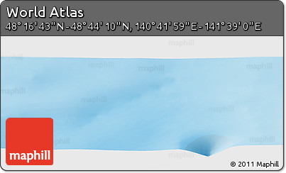 Physical Panoramic Map of the Area around 48° 30' 27" N, 141° 10' 30" E