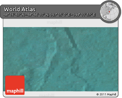 Satellite 3D Map of the Area around 48° 30' 27" N, 143° 43' 29" E