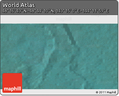 Satellite 3D Map of the Area around 48° 30' 27" N, 143° 43' 29" E