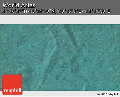 Satellite 3D Map of the Area around 48° 30' 27" N, 143° 43' 29" E