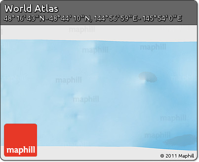 Physical 3D Map of the Area around 48° 30' 27" N, 145° 25' 30" E