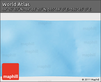Physical 3D Map of the Area around 48° 30' 27" N, 146° 16' 30" E