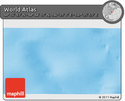 Physical 3D Map of the Area around 48° 30' 27" N, 147° 7' 30" E