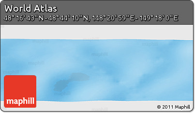 Physical Panoramic Map of the Area around 48° 30' 27" N, 148° 49' 29" E
