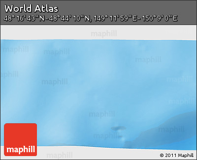Physical 3D Map of the Area around 48° 30' 27" N, 149° 40' 30" E