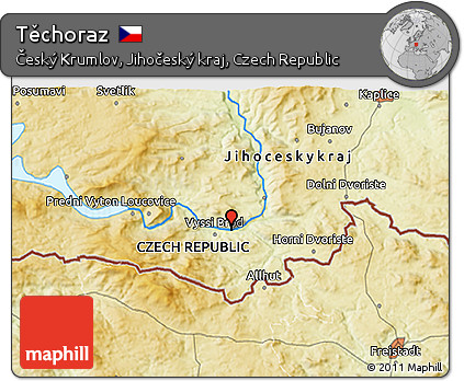 Physical 3D Map of Těchoraz