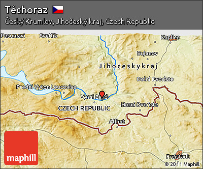 Physical 3D Map of Těchoraz