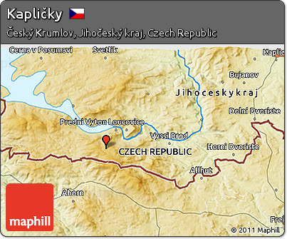Physical 3D Map of Kapličky