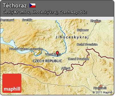 Physical 3D Map of Těchoraz