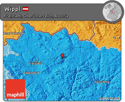 Political 3D Map of Wippl
