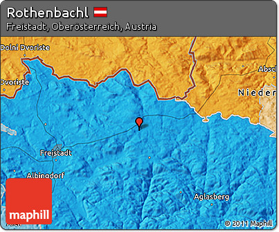 Political 3D Map of Rothenbachl