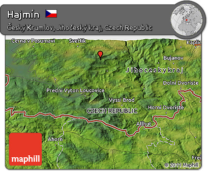 Satellite 3D Map of Hajmín