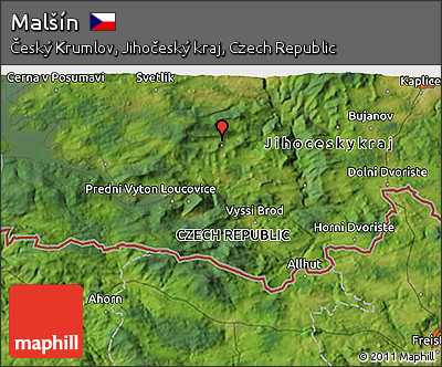 Satellite 3D Map of Malšín