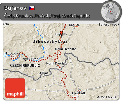 Shaded Relief 3D Map of Bujanov