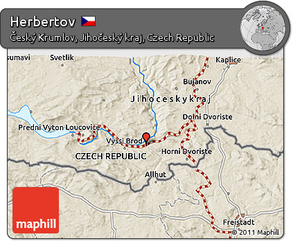 Shaded Relief 3D Map of Herbertov