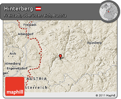 Shaded Relief 3D Map of Hinterberg