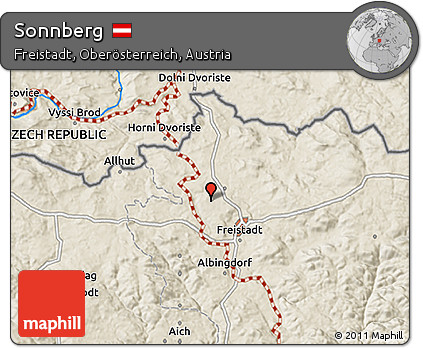 Shaded Relief 3D Map of Sonnberg
