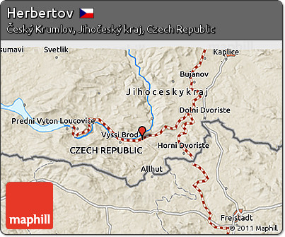 Shaded Relief 3D Map of Herbertov