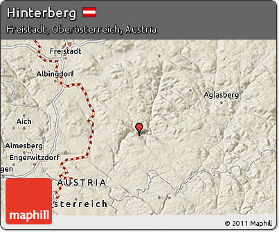 Shaded Relief 3D Map of Hinterberg