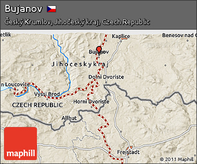 Shaded Relief 3D Map of Bujanov