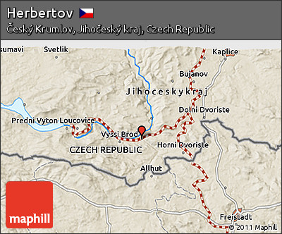 Shaded Relief 3D Map of Herbertov