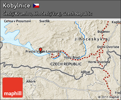 Shaded Relief 3D Map of Kobylnice